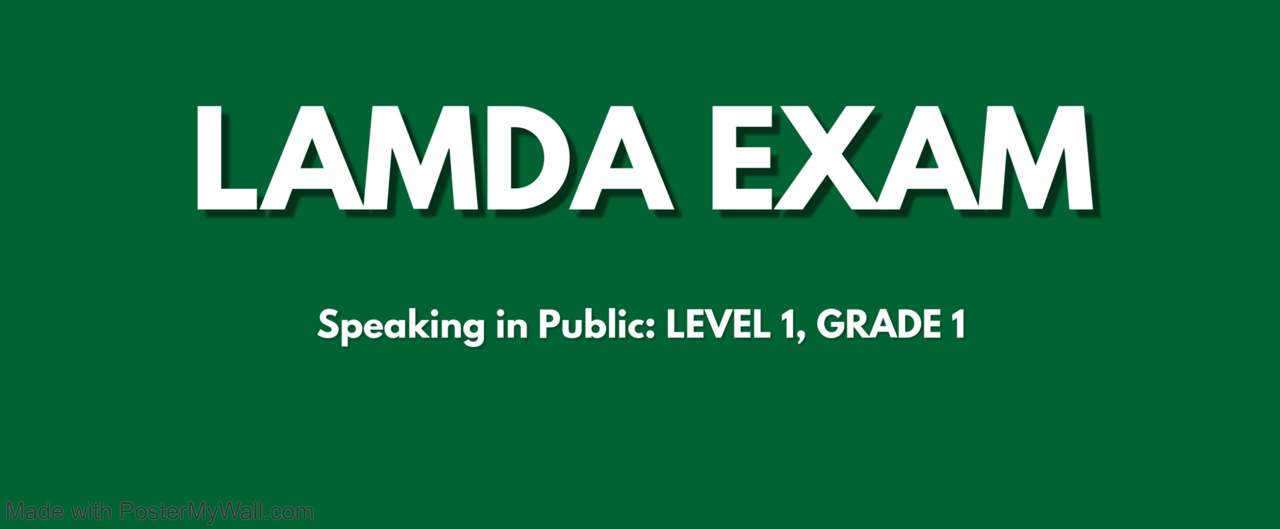 LAMDA 2025 Choice 2 ( Grade 1) – Made with PosterMyWall